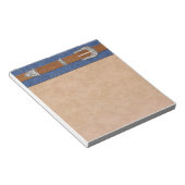 Silver Buckle op Denim Notitieblok (Schuin)