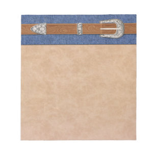 Silver Buckle op Denim Notitieblok