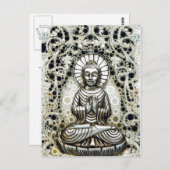 Silver Buddha Briefkaart (Voorkant / Achterkant)