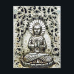 Silver Buddha Briefkaart<br><div class="desc">Dit ontwerp komt uit mijn collectie van 2011:)</div>