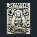 Silver Buddha Briefkaart<br><div class="desc">Dit ontwerp komt uit mijn collectie van 2011:)</div>