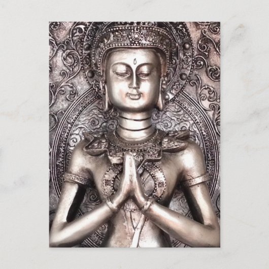 Silver Buddha Briefkaart (Voorkant)