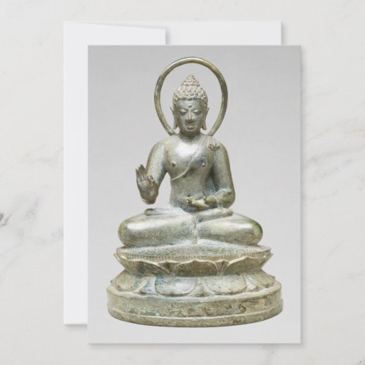 Silver Buddha Fine Art Fotografie Feestdagenkaart (Voorkant)