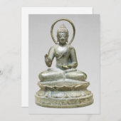 Silver Buddha Fine Art Fotografie Feestdagenkaart (Voorkant / Achterkant)