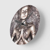 Silver Buddha Ronde Klok (Hoek)