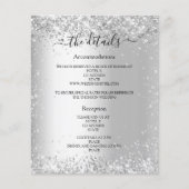 Silver budget bruiloft programma details QR Flyer (Voorkant)