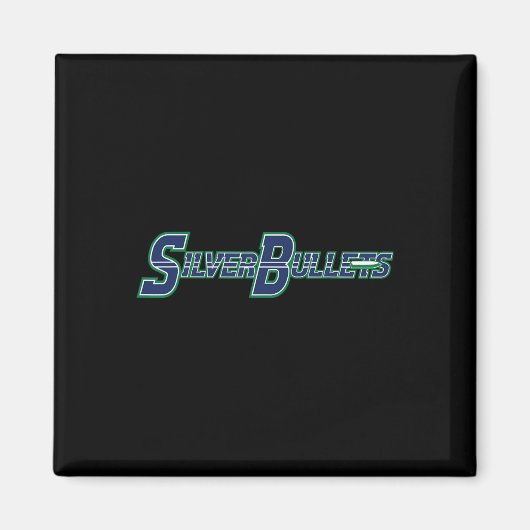 Silver Bullets Softll - Blauwe Logo Magneet (Voorkant)