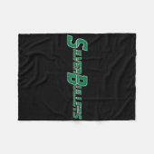 Silver Bullets Softll - Green On Navy  Fleece Deken (Voorkant (Horizontaal))