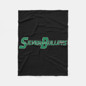 Silver Bullets Softll - Green On Navy  Fleece Deken (Voorkant)