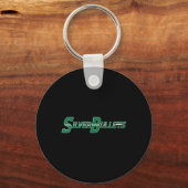Silver Bullets Softll - Groen op Marineblauw Sleutelhanger (Voorkant)