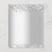 Silver burgundy floral bruiloft-uitnodiging (Achterkant)