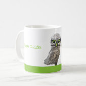 Silver Burrowing Owl Cape Coral Florida Artwork Koffiemok (Voorkant links)