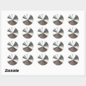 Silver Burst Ronde Sticker (Vel)