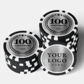 Silver Business 100th Anniversary Poker Chips (Opstapeling)