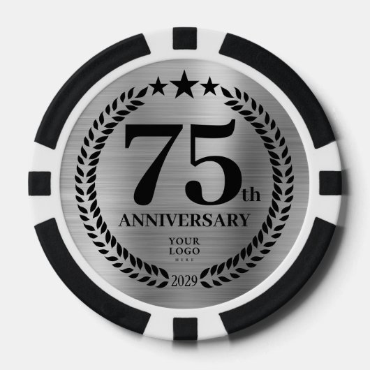 Silver Business 75th Anniversary Poker Chips (Voorkant)