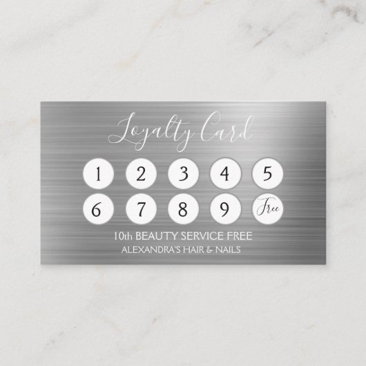 Silver Business Folie Loyalty Punch (Voorkant)