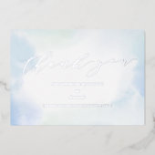 Silver Business Logo Hartelijk dank, pakket invoeg Folie Uitnodiging (Voorkant)