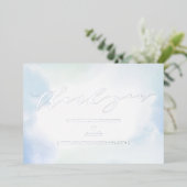 Silver Business Logo Hartelijk dank, pakket invoeg Folie Uitnodiging (Staand Voorkant)