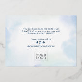 Silver Business Logo Hartelijk dank, pakket invoeg Folie Uitnodiging (Achterkant)