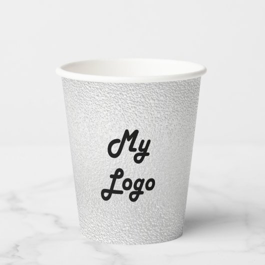 Silver Business logo Papieren Bekers (Voorkant)