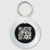 Silver Business Logo QR Code Medewerker Sleutelhan Sleutelhanger (Achterkant)