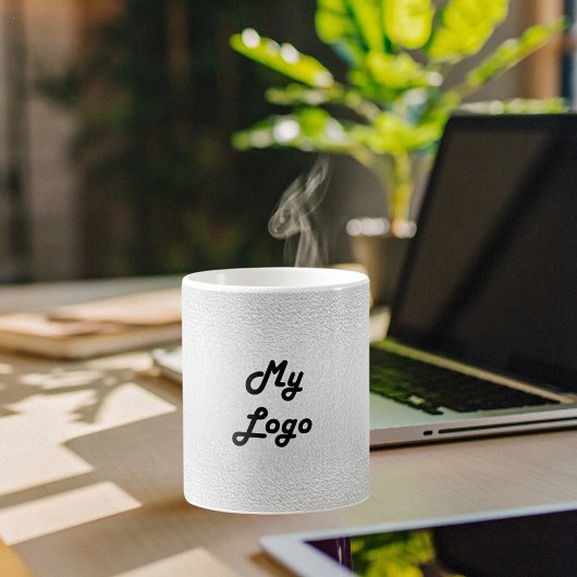 Silver business logo rechthoekig koffiemok