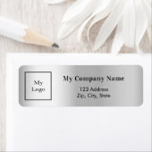 Silver Business logo Return-adres Etiket (Insitu)