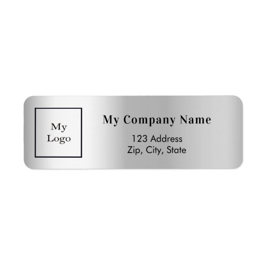 Silver Business logo Return-adres Etiket (Voorkant)