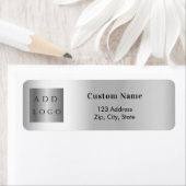 Silver Business logo Return-adres Etiket (Insitu)