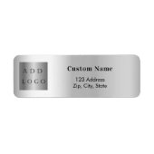 Silver Business logo Return-adres Etiket (Voorkant)