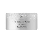 Silver Business logo Return-adres Etiket (Voorkant)