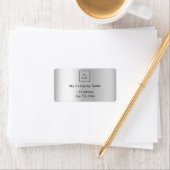 Silver Business logo Return-adres Etiket (Insitu)