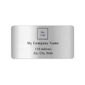 Silver Business logo Return-adres Etiket (Voorkant)