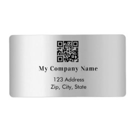 Silver Business Qur Code Return-adres Etiket