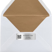 Silver Business Qur Code Return-adres Etiket
