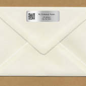 Silver Business Qur Code Return-adres Etiket