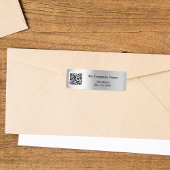 Silver Business Qur Code Return-adres Etiket