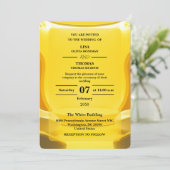 Silver Butter Yellow Modern Wedding Kaart (Staand voorkant)