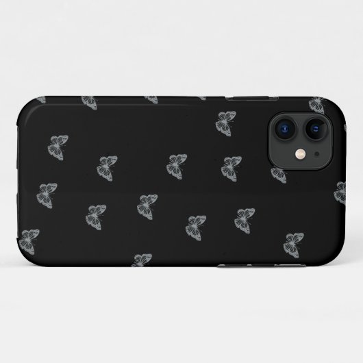 Silver Butterflies Case-Mate iPhone Case (Achterkant (horizontaal))