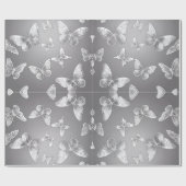 Silver Butterflies Wildlife Lovers Cadeaupapier (Vlak)