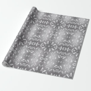Silver Butterflies Wildlife Lovers Cadeaupapier