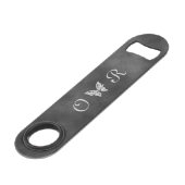 Silver Butterfly & Grey Velvet Bottle Opener Speed Flessenopener (Voorkant Gekanteld)