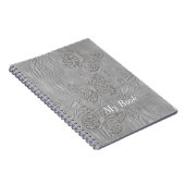 Silver Butterfly Silk Baby shower bruiloft Notitieboek (Rechterzijde)