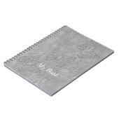 Silver Butterfly Silk Baby shower bruiloft Notitieboek (Linkerzijde)