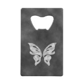 Silver Butterfly & Velvet Bottle Opener Creditkaart Flessenopener (Achterkant)
