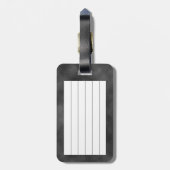 Silver Butterfly & Velvet Gepersonaliseerd Bagagel Bagagelabel (Achterkant verticaal)