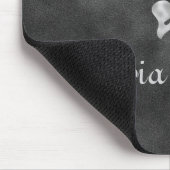 Silver Butterfly & Velvet Gepersonaliseerde Muisma Muismat (Hoek)