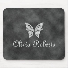 Silver Butterfly & Velvet Gepersonaliseerde Muisma Muismat