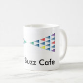 Silver Buzz Cafe Coffee Mok - Wit (Voorkant rechts)