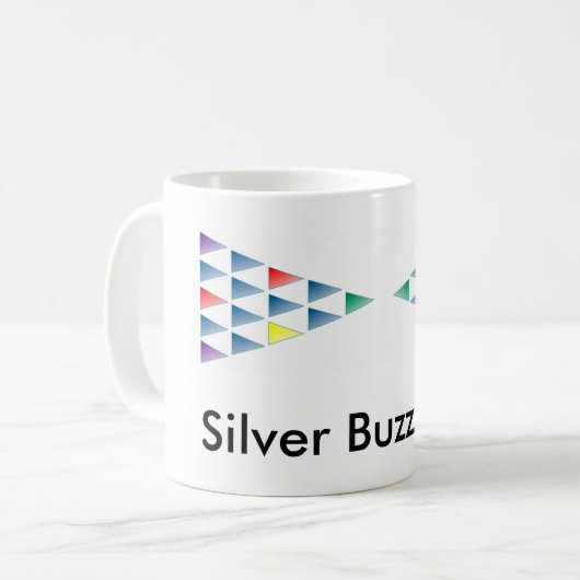 Silver Buzz Cafe Coffee Mok - Wit (Voorkant links)